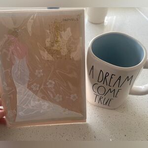 Lot: Rae Dunn Disney Mug & Papyrus Wedding Card